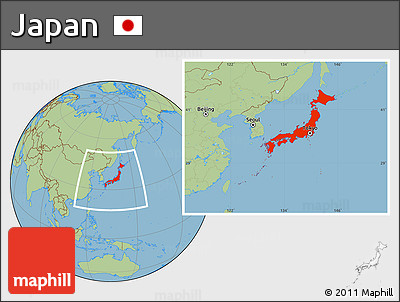 Savanna Style Location Map of Japan