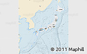 Classic Style Map of Japan, single color outside