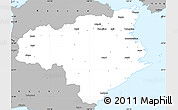 Gray Simple Map of Tokushima