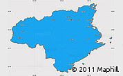Political Simple Map of Tokushima, cropped outside