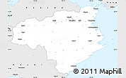 Silver Style Simple Map of Tokushima