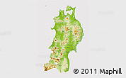 Physical 3D Map of Tohoku, cropped outside
