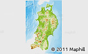 Physical 3D Map of Tohoku, single color outside