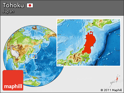 Physical Location Map of Tohoku