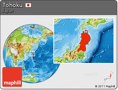 Physical Location Map of Tohoku