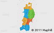 Political Map of Tohoku, cropped outside