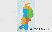 Political Map of Tohoku, lighten