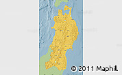 Savanna Style Map of Tohoku, single color outside