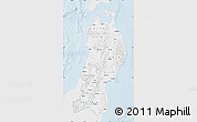 Silver Style Map of Tohoku, single color outside