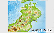 Physical Panoramic Map of Tohoku