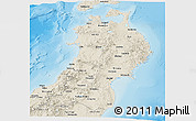 Shaded Relief Panoramic Map of Tohoku