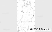 Blank Simple Map of Tohoku