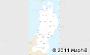 Classic Style Simple Map of Tohoku