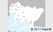 Gray Simple Map of Aichi, single color outside