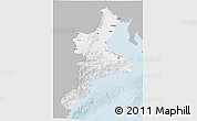 Gray 3D Map of Mie, single color outside
