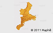 Political 3D Map of Mie, cropped outside