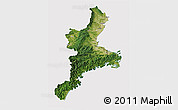 Satellite 3D Map of Mie, cropped outside