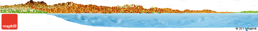 Political Horizon Map of Mie, physical outside
