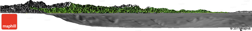 Satellite Horizon Map of Mie, desaturated