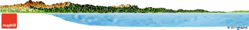 Satellite Horizon Map of Mie, physical outside