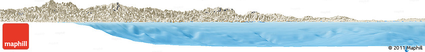 Shaded Relief Horizon Map of Mie