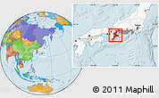 Political Location Map of Mie, highlighted country, highlighted parent region