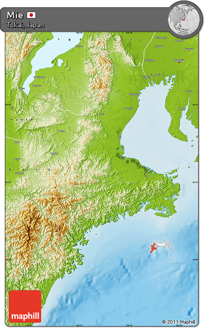 Physical Map of Mie