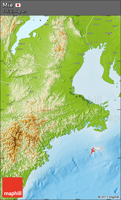 Physical Map of Mie
