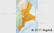 Political Map of Mie, lighten