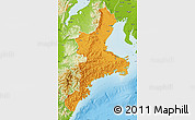 Political Map of Mie, physical outside