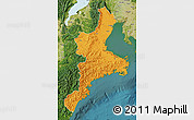 Political Map of Mie, satellite outside