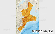 Political Map of Mie, shaded relief outside