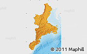 Political Map of Mie, single color outside