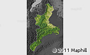 Satellite Map of Mie, darken, desaturated