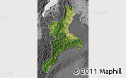 Satellite Map of Mie, desaturated
