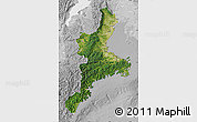 Satellite Map of Mie, lighten, desaturated