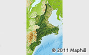 Satellite Map of Mie, physical outside