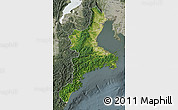 Satellite Map of Mie, semi-desaturated