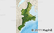 Satellite Map of Mie, shaded relief outside