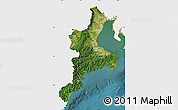 Satellite Map of Mie, single color outside