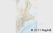 Shaded Relief Map of Mie, lighten