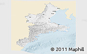 Classic Style Panoramic Map of Mie, single color outside