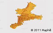 Political Panoramic Map of Mie, cropped outside