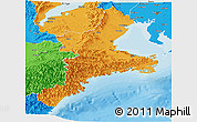 Political Panoramic Map of Mie