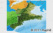 Satellite Panoramic Map of Mie, political outside