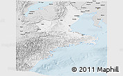 Silver Style Panoramic Map of Mie