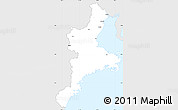 Silver Style Simple Map of Mie, single color outside