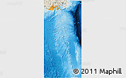 Political 3D Map of Shizuoka, shaded relief outside