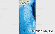Satellite 3D Map of Shizuoka, shaded relief outside