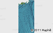 Satellite 3D Map of Shizuoka, single color outside
